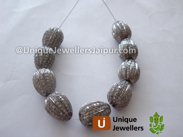 Diamond Studded Silver Melon Drops